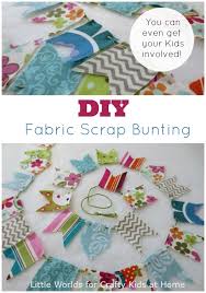 Use scrapbooking paper to make bunting. Diy Fabric Scrap Bunting Crafty Kids At Home