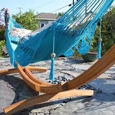 The wooden european larch wood is ideal for making a hammock stand, and the 14ft long stand makes it easy for you to change your owned hammock bed on the market. Hammocks Hammock Accessories