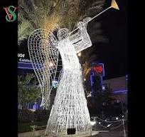 High Motif Rope Lights LED Christmas Angel with Trumpet ...
