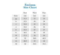 Faviana Size Chart Related Keywords Suggestions Faviana