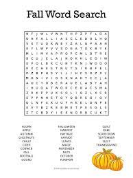 To begin, click the small, medium, or large link or very large note: Fall Word Search Printable Puzzles