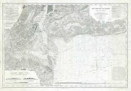 1920s U S Coast Survey Nautical Chart Or Maritime Map Of New York Bay Ebay
