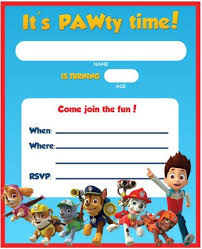 Make Your Preschool Birthday Party A Blast With These Paw Patrol Birthday Invites Anniversaire Paw Patrol Paw Patrol Patrol