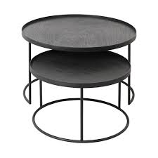 A sophisticated cocktail table in an elegant style. Round Tray Coffee Table Set Large Extra Large