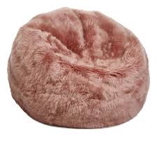 The Modern Rosa Coloured Sheepskin Beanbag Is A Real Eye Catcher It Is Incredibly Soft And Cosy And Its Premium Sh Bean Bag Bean Bag Chair Big Bean Bag Chairs