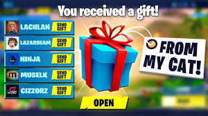 The gifting option will likely be available until fortnite's next patch, so the feature should go away around tuesday, dec. Gifting Fortnite Streamers Skins From My Cat Youtube