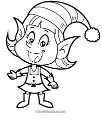 Your creativity knows no limits. Cute Christmas Elf Coloring Page Novocom Top