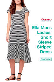 Ella Moss Ladies Short Sleeve Striped Dress Video In 2020 Fashion Clothes Women Striped Dress Clothes