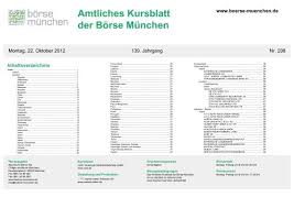 Scopri ricette, idee per la casa, consigli di stile e altre idee da provare. Amtliches Kursblatt Der Borse Munchen Bayerische Borse