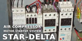 • one line diagram of simple contactor circuit. Motor Startup System Star Delta Air Compressor Guide