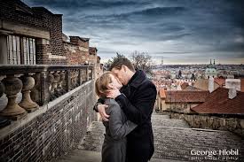 Best Most Romantic Place To Propose At Prague Castle Stairs Kiss Above Pragu Wedding Portrait Photography Proposal Photographer Studio Portrait Photography