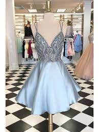 Cheap Fancy Prom Dresses Blue Short Prom Dresses Light Blue Prom Dresses Prom Dresses Sleeveless Light Blue Prom Dress Homecoming Dresses Short
