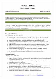 Finding engineering work is tough, we already know that much. Assistant Engineer Resume Samples Qwikresume