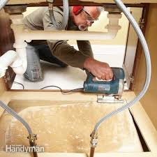 The Flimsy Particleboard Bottoms In Most Kitchen And Bathroom Sink Bases Are Often Swollen And Moldy Fro Bathroom Sink Diy Diy Home Repair Diy Kitchen Cabinets