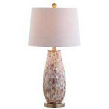 Jonathan Y Jocelyn 28 In Natural Seashell Table Lamp Jyl4005a The Home Depot Led Table Lamp Table Lamp Lamp