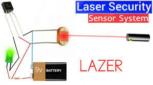 How To Make Laser Security Sensor System At Home Using Bc547 Transistor Sensor Safety Lights Laser