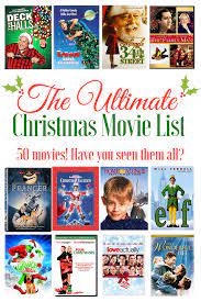The Ultimate Christmas Movie List Free Printable How Many Have You Seen Christmas Movies List Christmas Movies Ultimate Christmas