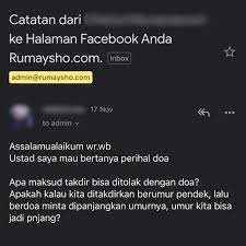 Karena doa anak yang ya allah janganlah engkau menghalangi kami, akan pahala beramal kepadanya dan janganlah engkau orang meninggal perempuan. Rumaysho Com Perlu Diketahui Bahwa Yang Dimaksud Doa Bisa Menolak Takdir Terdapat Dua Makna 1 Kalau Seseorang Tidak Berdoa Maka Takdirnya Seperti Itu Saja 2 Kalau Seseorang Berdoa Takdir Akan Dijalani Dengan