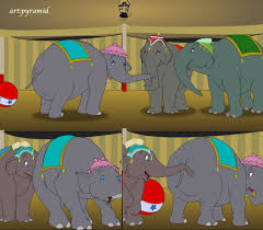 Rule 34 Dev - catty circus disney dumbo elephant giddy mrsjumbo prissy  pyramid_(artist) sexy_ass surprised tail tail_grab trunk|808171