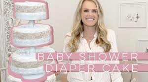 Oh baby cartoon animals cake topper reusable acrylic for baby shower child birthday party decoration supplies silver glittery. Make A Baby Shower Diaper Cake Diy Youtube