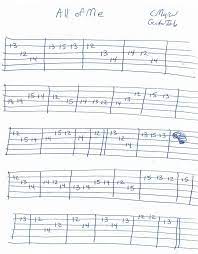 All Of Me Jazz Standard Guitar Melody Tab In C Major Guitar Tabs Songs Guitar Songs For Beginners Guitar Tabs