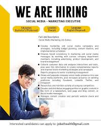 Social Media Marketing Job Openings Uae Social Media Marketing Jobs Marketing Jobs Social Media Jobs