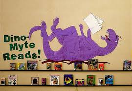 Dino Myte Reads Scholastic Book Fair Library Book Displays Library Themes