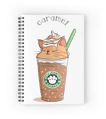 Caramel Catpuccino Spiral Notebook By Amcart Cuadernos De Espiral Dibujos De Malefica Cuadernos