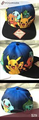 Pikachu Pokemon Friends Snapback Hat Nwt Snapback Hats Pokemon Accessories Hats