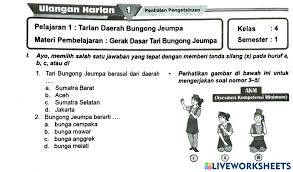 Gerak tari selalu melibatkan unsur anggota badan manusia. Tari Bungong Jeumpa Worksheet