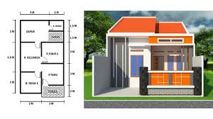 45 denah rumah sederhana terbaik tren 2019. Desain Rumah Minimalis Ukuran 6 X 11 Lengkap Dengan Denahnya Youtube
