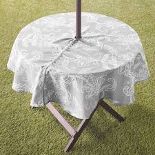 Buy carnation green white check vinyl tablecloth with umbrella hole and zipper for patio table 70 round: Lakeside Outdoor Tablecloth With Umbrella Hole And Zipper Round 60 Dia Target
