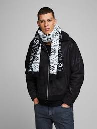 Cashmere cotton (cotton blends) style: Knitted Winter Scarf Jack Jones
