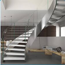 How nice collection of modern staircases here all of the design are beautiful and modern thank you. China High Quality Curved Design Modern Staircase With Glass Railings China Modern Staircase Curved Staircase