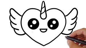 Check spelling or type a new query. How To Draw A Cute Unicorn Heart With Wings Art Draw Youtube