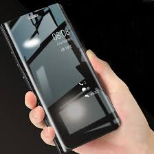 Oppo f11 pro case, silicone leather slim thin flexible tpu protective case shock absorption carbon fiber cover for oppo f11 pro case (red) Oppo F11 Pro Clear View Dynamic Standing Mirror Flip Cover Non Sensor Gobizarre Com