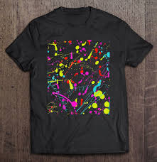 Vintage nike t shirt usa rare single stitch rainbow paint brush colors japan 80s. 80 S Paint Splash Tshirt Vintage Retro Color Shirt