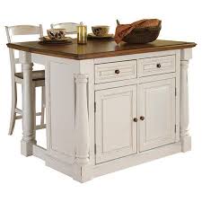 Found It At Wayfair Monarch 3 Piece Oak Top Kitchen Island Set In Antique White Portable Kitchen Island Traditional Kitchen Island White Kitchen Island