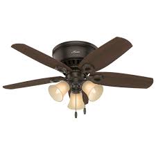 The fan is able to produce around 3,000 cfm of air movement which makes it perfect for a small bedroom of about 200 to 300 square feet. Hunter Builder Low Profile 42 In Indoor New Bronze Ceiling Fan 51091 The Home Depot Ceiling Fan With Light Ceiling Fan Bronze Ceiling Fan