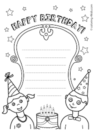 Printable cards for kids' birthdays. Happy Birthday Printables Coloring Pages For Kids Happy Birthday Coloring Pages Happy Birthday Printable Coloring Birthday Cards