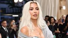 Blonde Kim Kardashian Arrives at the Met Gala 2024 in See-Through ...