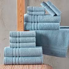 Hammam Linen Light Baby Blue Bath Towels 4-Pack