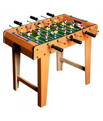 Players maneuver lines of miniature soccer players, sliding and twisting them to score a goal on their opponent's side of the table. Iris Foosball Table Portable Mini Table Football Soccer Game Set With Two Balls And Score Keeper For Adults And Kids Buy Iris Foosball Table Portable Mini Table Football Soccer