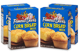 In a large bowl, add cornbread mix, 2 tablespoons of sugar, eggs and milk, whisk well. Amazon Com Famous Dave S Original Corn Bread Mix 15 Ounce Pack Of 4 Grocery Gourmet Food