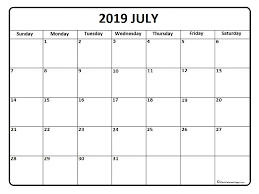 July 2019 Calendar Free Printable Monthly Calendars Free Printable Calendar Monthly Calendar Printables Free Printable Calendar