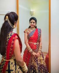 Designer Lehenga Wearing Style Mattal Pose South Indian Wedding Hairstyles Bridal Hairstyle Indian Wedding Indian Bridal Hairstyles