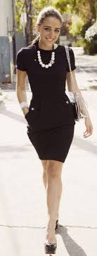 What Handbag Color Looks Best With A Black Dress With Beige Trim Gold Accents Gold Accents Are Zipper Decorative Buttons 4fashionadvice Black Dress Dresses Fashion