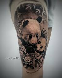 Different tattoo designs and ideas might be appealing to different people based on what makes them unique. Panda Realistic Tattoo Panda Tattoo Panda Bear Tattoos Animal Tattoos