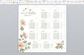 wedding seating chart template sponsored microsoft