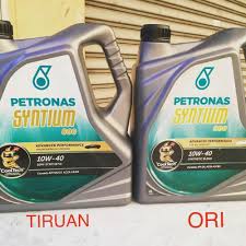 The experience gathered by petronas on the f1 circuits and most important motoring events and competitions has enabled the development of petronas syntium; Fake Genuine Petronas Synthium Engine Oil